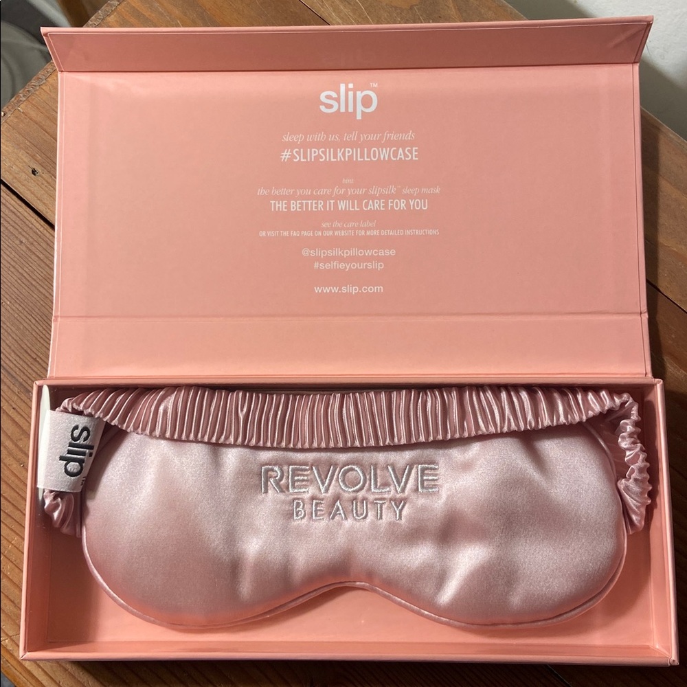 Slip Pure Silk Sleep Mask “Revolve Beauty” Pink NWT